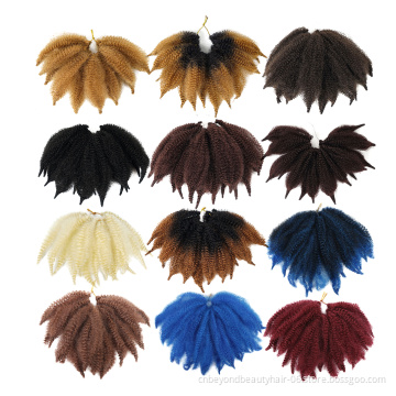 soft pure hot selling marley hair afro kinky bulk synthetic twist crochet braiding hair for women